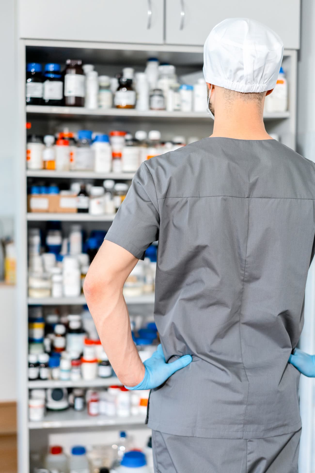 Over the counter products on shelves